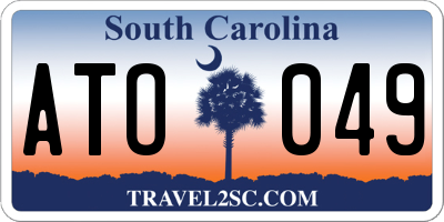 SC license plate ATO049