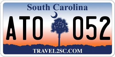 SC license plate ATO052