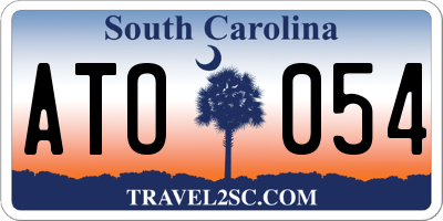 SC license plate ATO054