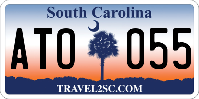 SC license plate ATO055