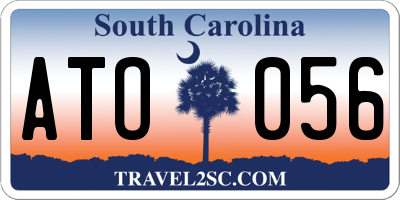 SC license plate ATO056