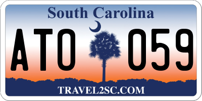 SC license plate ATO059