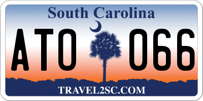 SC license plate ATO066