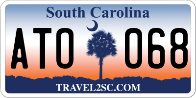 SC license plate ATO068