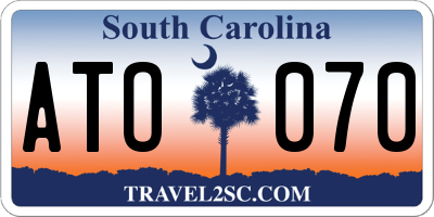 SC license plate ATO070
