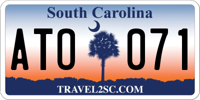 SC license plate ATO071