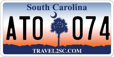 SC license plate ATO074