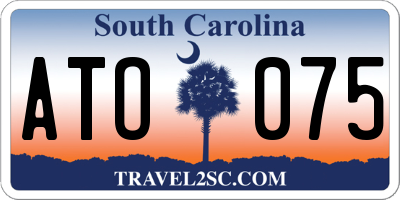 SC license plate ATO075