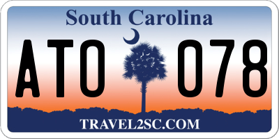SC license plate ATO078