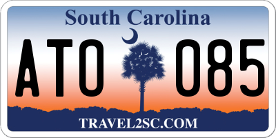 SC license plate ATO085