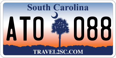 SC license plate ATO088