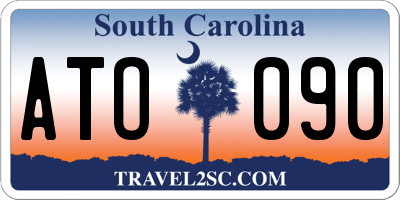 SC license plate ATO090