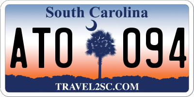 SC license plate ATO094
