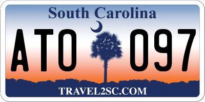 SC license plate ATO097
