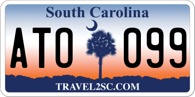 SC license plate ATO099