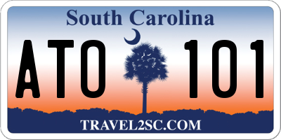 SC license plate ATO101