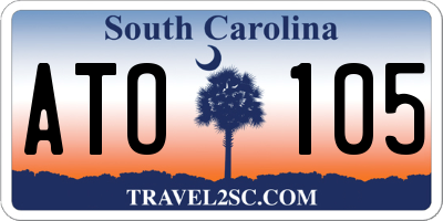 SC license plate ATO105