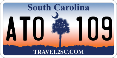 SC license plate ATO109