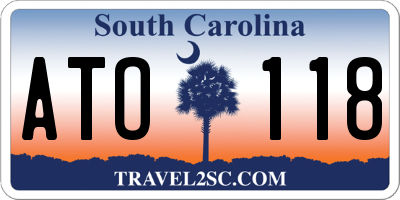 SC license plate ATO118