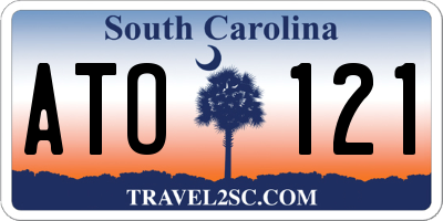 SC license plate ATO121