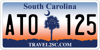 SC license plate ATO125