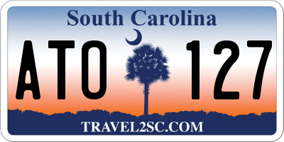 SC license plate ATO127