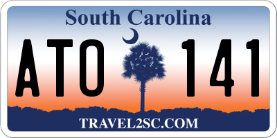 SC license plate ATO141