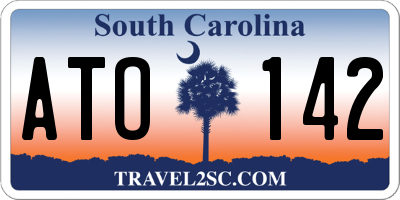 SC license plate ATO142
