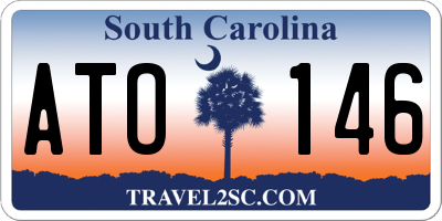SC license plate ATO146