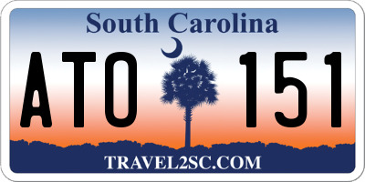 SC license plate ATO151