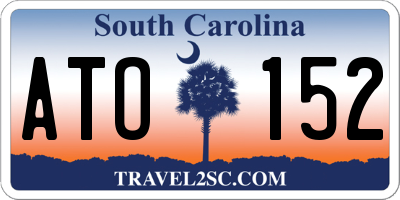 SC license plate ATO152