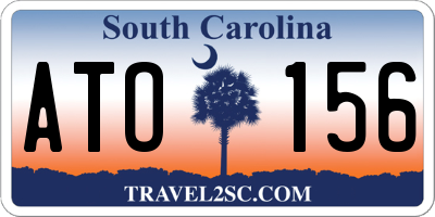 SC license plate ATO156