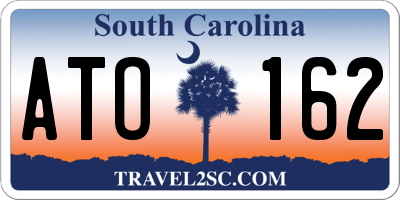SC license plate ATO162
