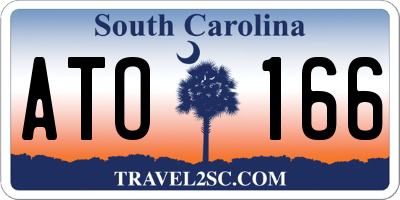 SC license plate ATO166