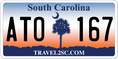 SC license plate ATO167