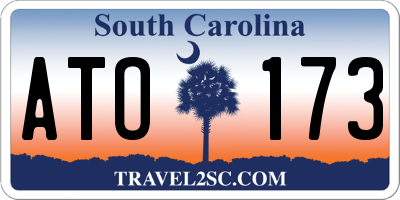 SC license plate ATO173
