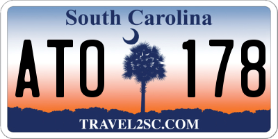 SC license plate ATO178