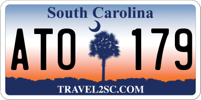 SC license plate ATO179