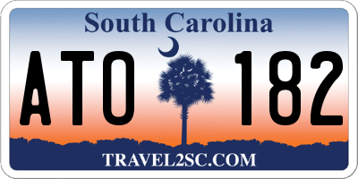 SC license plate ATO182