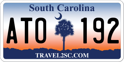 SC license plate ATO192