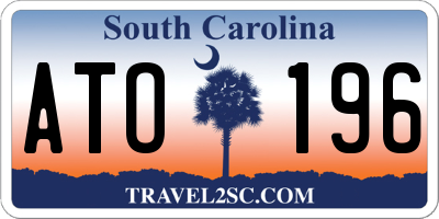 SC license plate ATO196