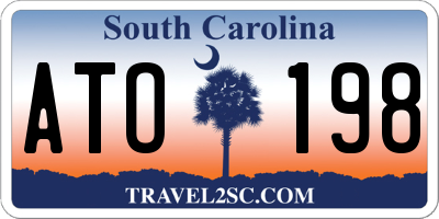 SC license plate ATO198