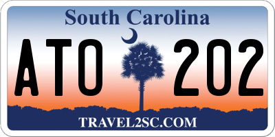 SC license plate ATO202