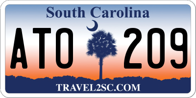 SC license plate ATO209