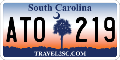 SC license plate ATO219