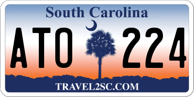 SC license plate ATO224