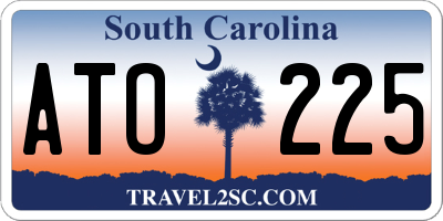 SC license plate ATO225