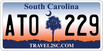 SC license plate ATO229
