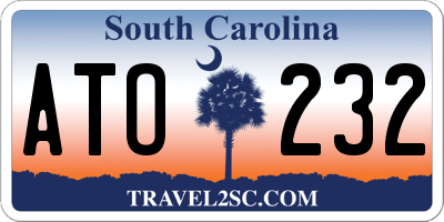 SC license plate ATO232