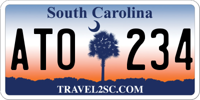 SC license plate ATO234